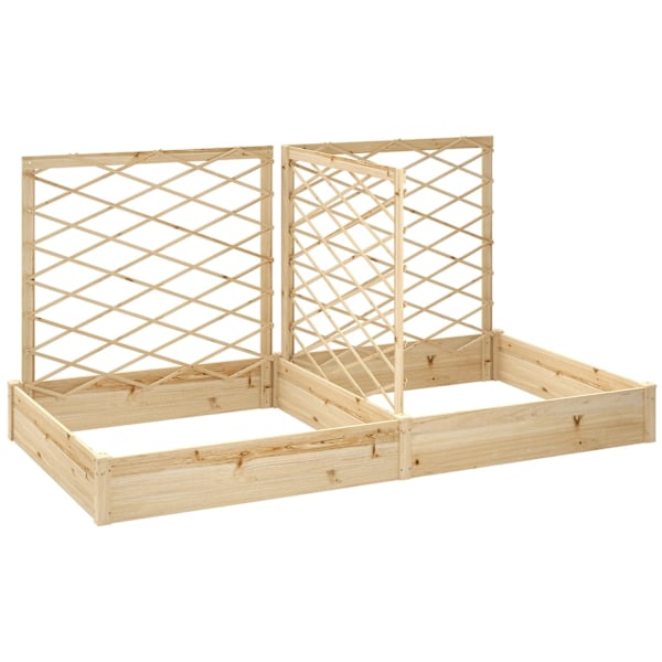 Rootz Jardinière Træblomsterboks - Planter med gitter - hævet haven seng - Åben -gulvdesign - 222 cm x 114 cm x 109 cm