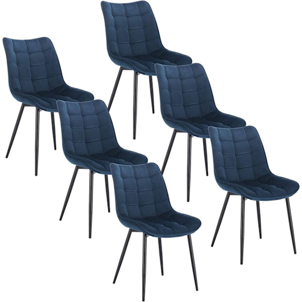 Rootz Velvet Matstolar - Bekväma stolar - Snygga sittplatser - Lyxig sammet, Ergonomisk design, Slitstark metallram - 46cm x 40,5cm