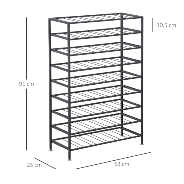 Rootz -viiniteline - Pulloteline - 54 pullon säilytys - pitää korkit kosteana - 63L x 25W x 91H CM - Musta epoksimetalli