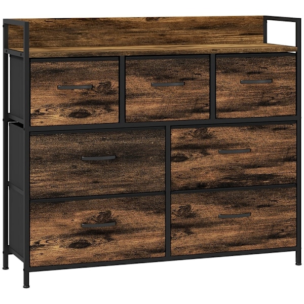 Rootz stofskuffekiste - Skænk - Organiseringsmøbler - Melaminbelagt top - Stabil stålramme - 98cm x 29cm x 85cm