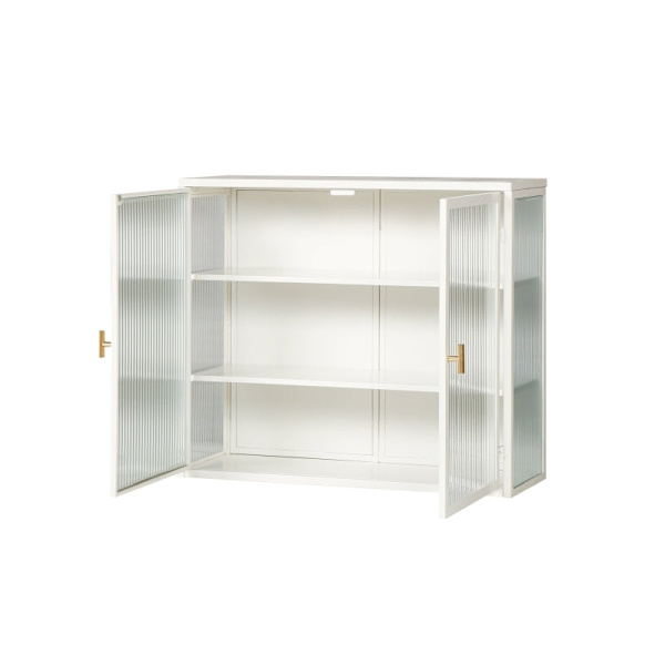 Rootz Modern Väggskåp - Glasdörrsskåp - Vitrinskåp - Snygg förvaring - 70cm x 23cm x 60cm