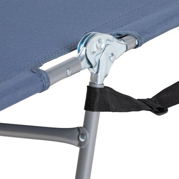 Rootz Garden Deck -tuoli - Sun Lounger - Hierontatuoli - pehmustettu kasvojen aukko - sininen - 185 cm x 55cm x 29cm
