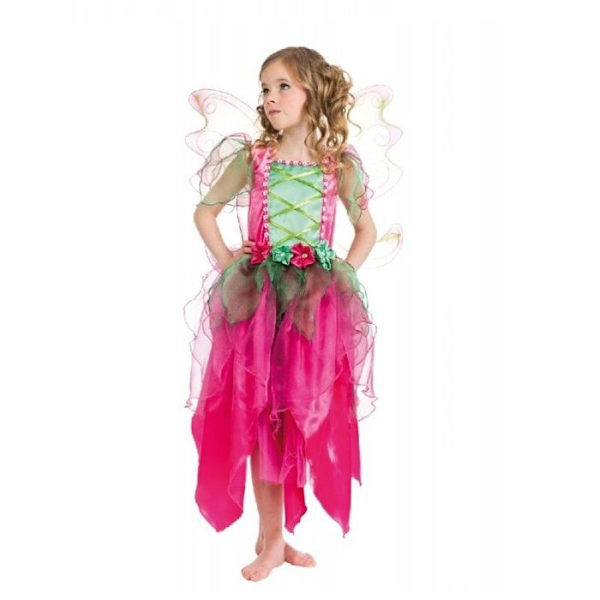 Barns lyxiga blomma sagokostym - Saga - Rosa - Polyester - INGET NAMN - Ängel och älva - 3-4 år gammal