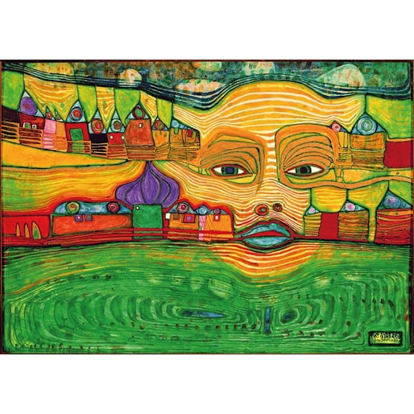 Puzzle Michèle Wilson - Irinaland Balkaneilla Hundertwasserilta - WILSON PELIT Flerfärgad