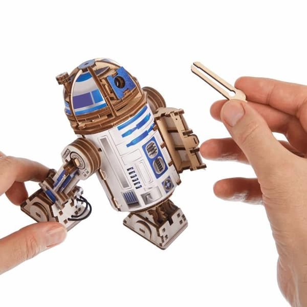 3D-model - UGEARS - R2-D2™ - Fjedermekanisme - LED-projektor - 315 dele beige