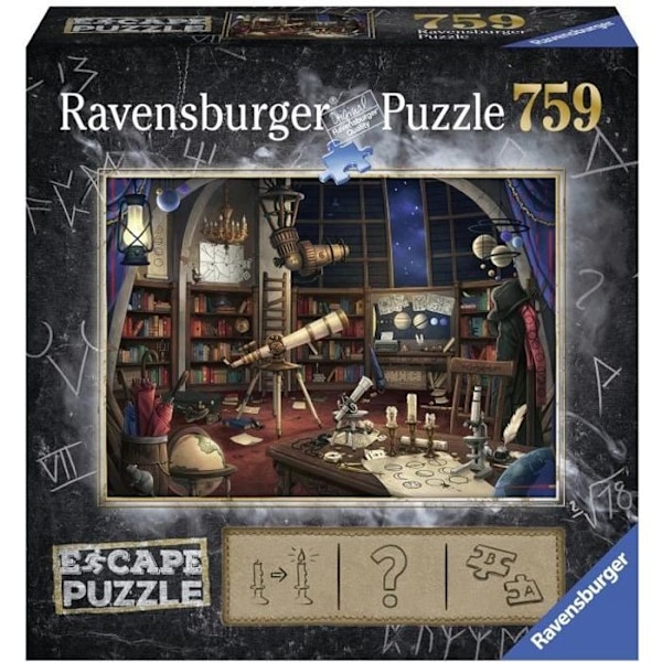 Puzzle Escape Astronominen Observatorio Ravensburger 759 palasta Svart