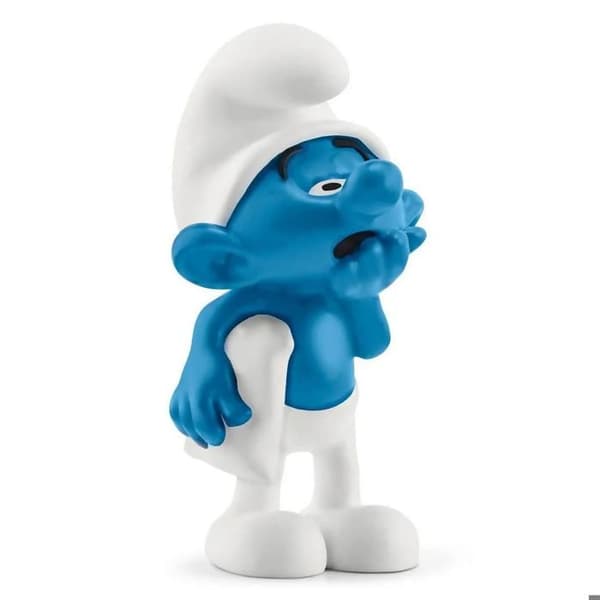 Figurine Smurf: Doven Smurf Vit, blå och svart