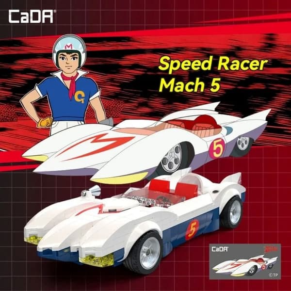 CaDA - Speed Racer Mach 5 Bil 294 dele - TOOPIZ Vit
