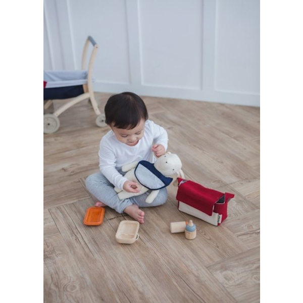 Plan Toys - Set för att mata din docka - BYXA Beige