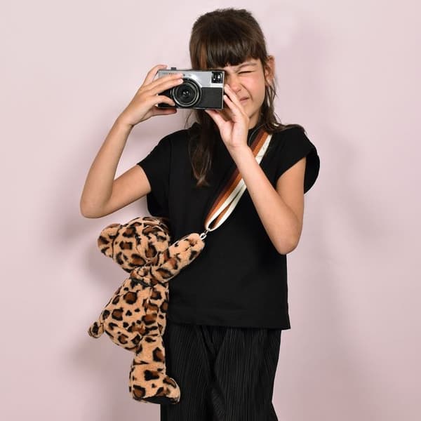 Doudou et Compagnie - Leopard bamse skuldertaske brun