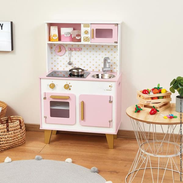 Stort Køkken Candy Chic, 6 Tilbehør Ros
