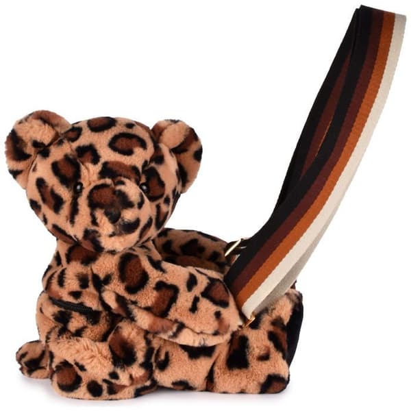 Doudou et Compagnie - Leopard bamse skuldertaske brun