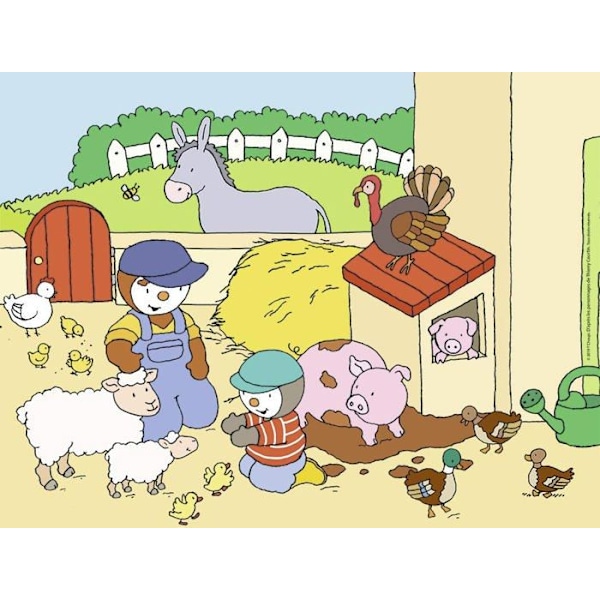 Puzzle T'Choupi tilalla 30 palasta - Nathan - Lapsille 4 vuotta - Juliste mukana Flerfärgad