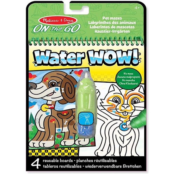 Melissa & Doug - Water Wow! Labyrint djur Röd