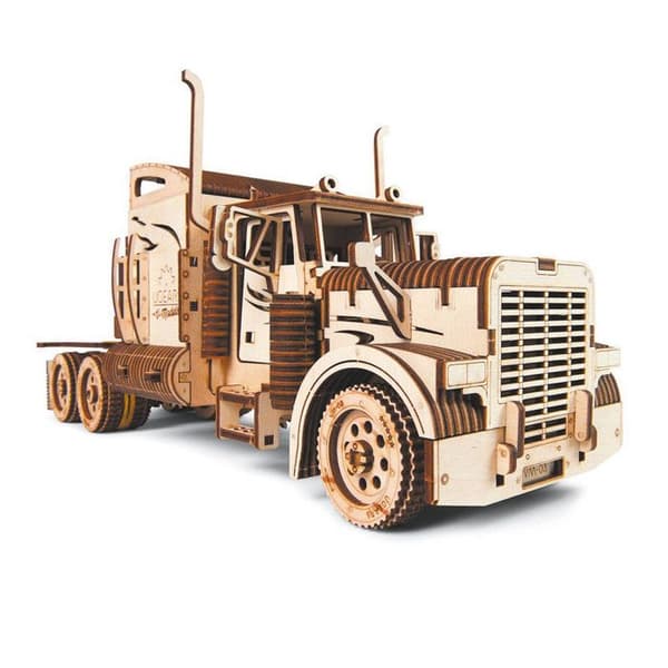 Trælastbil til bygning UGEARS VM-03 - Miniaturemodel - Økologisk - Brun - 541 stk. beige