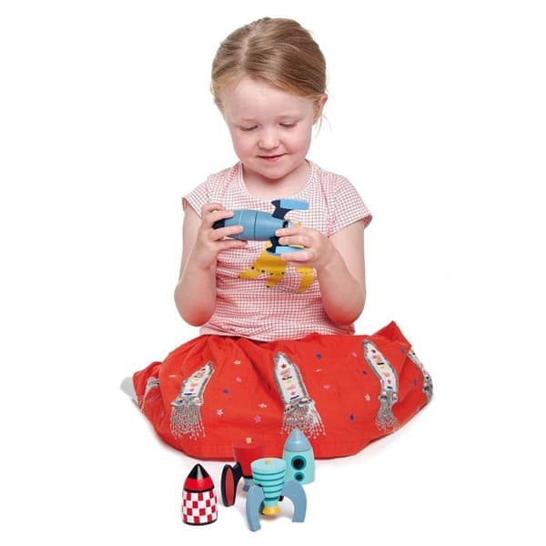 Tender Toys junior raketbyggeri 18 dele Blå