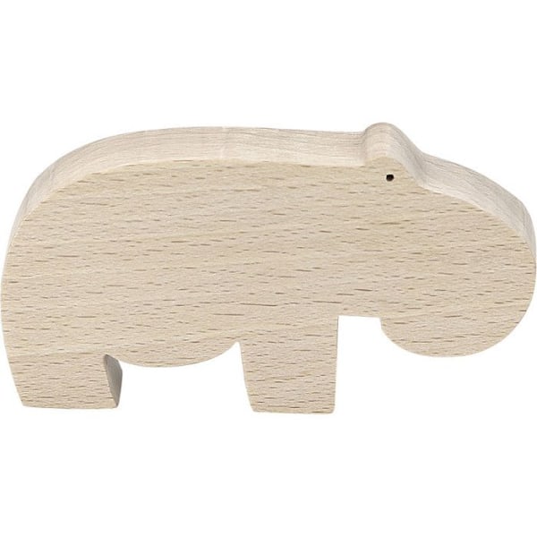 Hippopotam Pompon - 9 x 5 x 2 cm - Beige