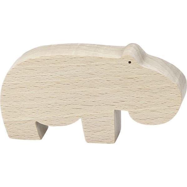 Hippopotam Pompon - 9 x 5 x 2 cm - Beige Beige
