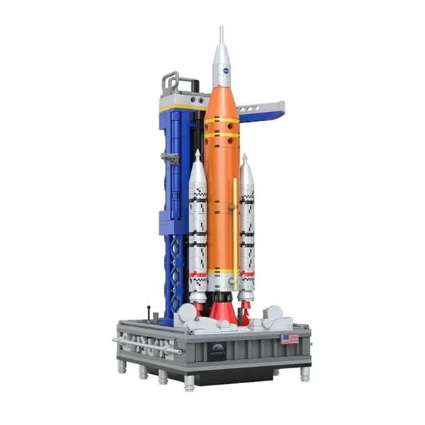 Rumskib model at bygge - CADA Space - NASA Artemis SLS Rakette - 659 dele - Simuleret opsendelse Flerfärgad