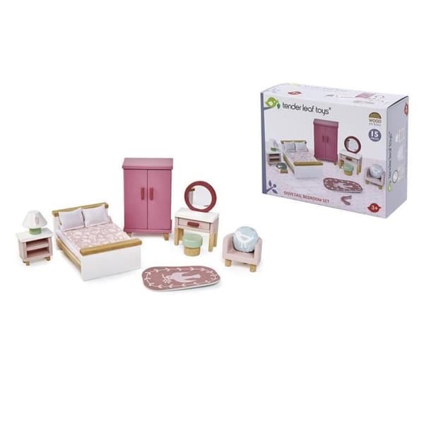 Tender Leaf Toys junior dockskåp 15 delar Rosa