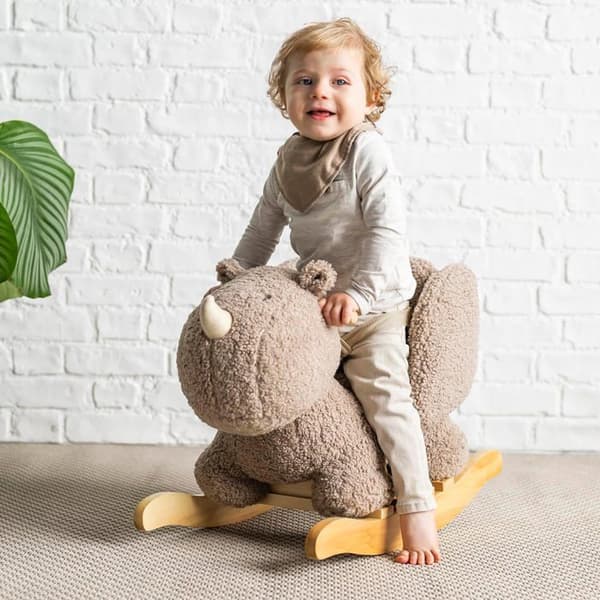 Nattou - Teddy the Mole Rhinoceros Rocker brun