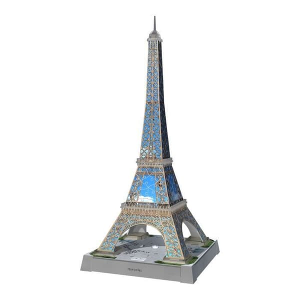 Puzzle 3D Ikonit - Valoisa Eiffel-torni