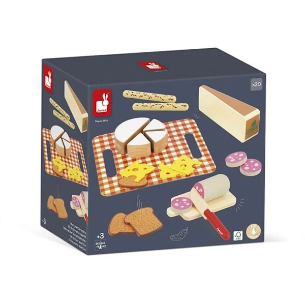 Aseta Mon Premier Apéro - JANOD - Puulelu - 20 Lisäosaa - Alkaen 3 vuotiaasta Gul
