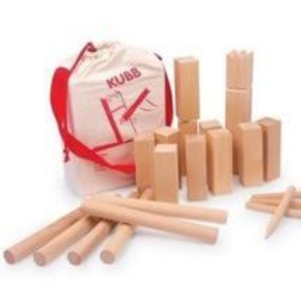Vikings "Kubb" Deluxe schackset kastanj