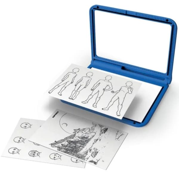 KIDYDRAW PRO - Valoisa piirustustabletti - manga Blå