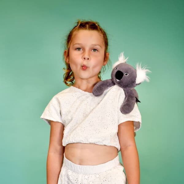 Podcoll - Den magnetiske koala - HISTORIE OM BJØRNE - BAMSE/ Dyr - HO3359 - Sort - Polyester - Fra 3 år Grå