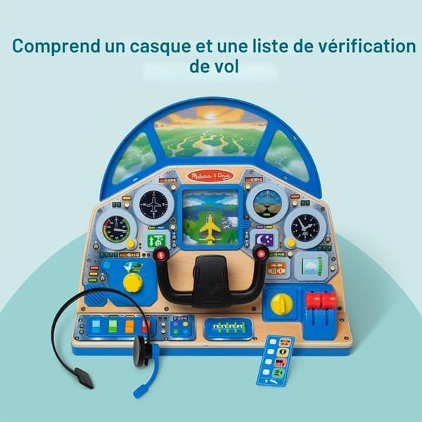 Melissa & Doug - Interaktivt cockpit Pilot - SPIN MASTER Blå