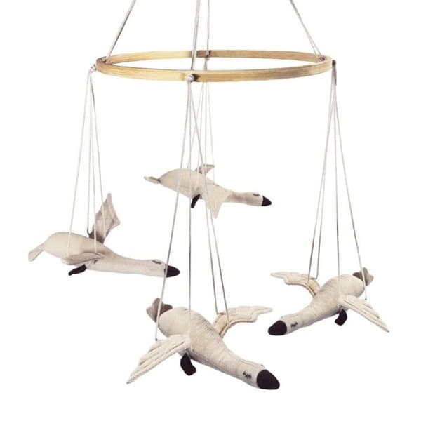 Egmont Toys - Mobile ænder i bomuld beige