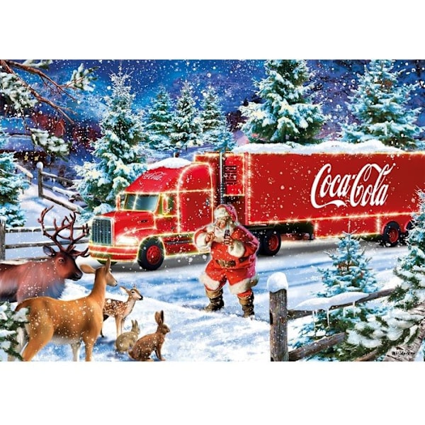 Puzzle Schmidt pelit - 57598 - Coca Cola Joulukamioni, 1000 palan palapeli, Värikäs Röd