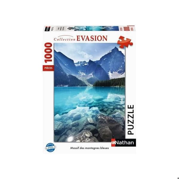 Puzzle - NATHAN - Massiv af de blå bjerge - 1000 brikker - 70 x 50 cm - Blandet