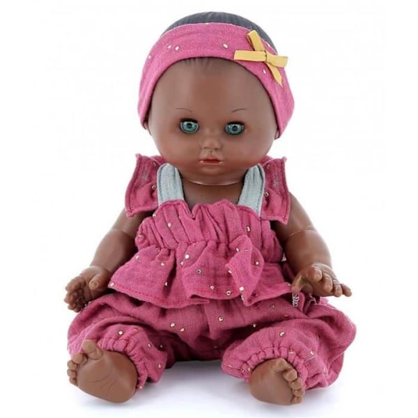 Poupon Petit-Câlin - PETITCOLLIN - Lya - Rosa - 28 cm - Tillverkad i Frankrike