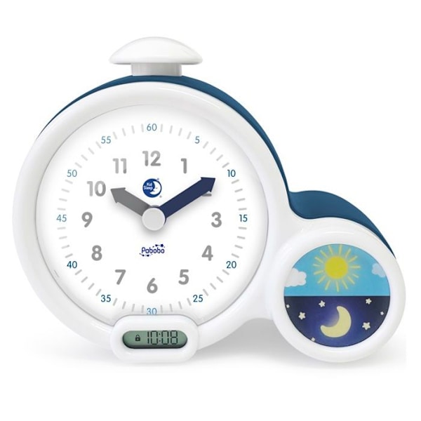 Kid'Sleep Educational barnväckarklocka - Claessens'Kids - Musical Night Light - Day/Night - Blue Blå och vit