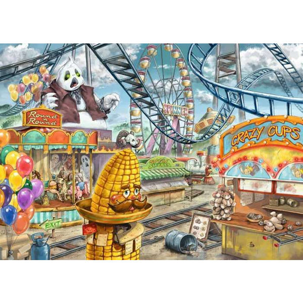Escape puzzle Kids - Nöjesparken - Ravensburger - Escape Game Pussel 368 bitar Blå
