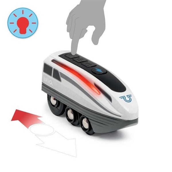 Brio - Sähköjunan akkukäyttöinen veturi Super Fast valkoinen