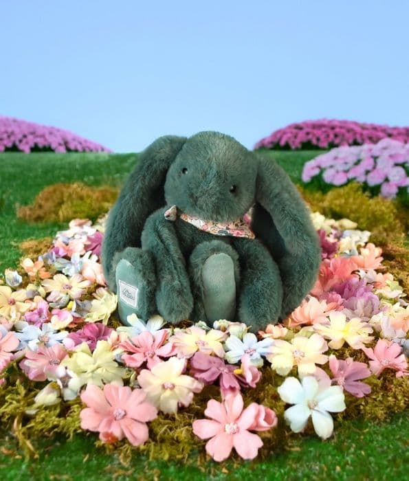 Doudou ja Yhtiö - Fleurette vihreä pupu pehmolelu 25 cm Grön