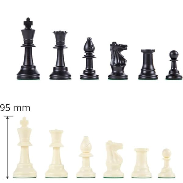 Wilson Jeux - Plastschackpjäser T5 Kung 95 mm Vit