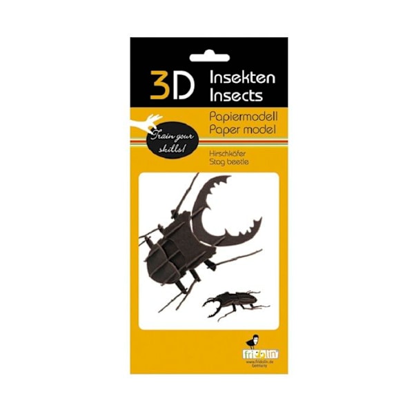 Fridolin - 3D-modell i papper Lucane Svart