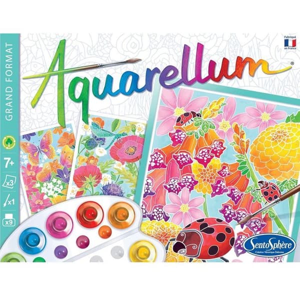 Aquarellum I blomsterne Blå