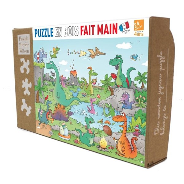 Puzzle Michèle Wilson - Dinosaurus Laure Cacouault - WILSON LEIKIT Flerfärgad