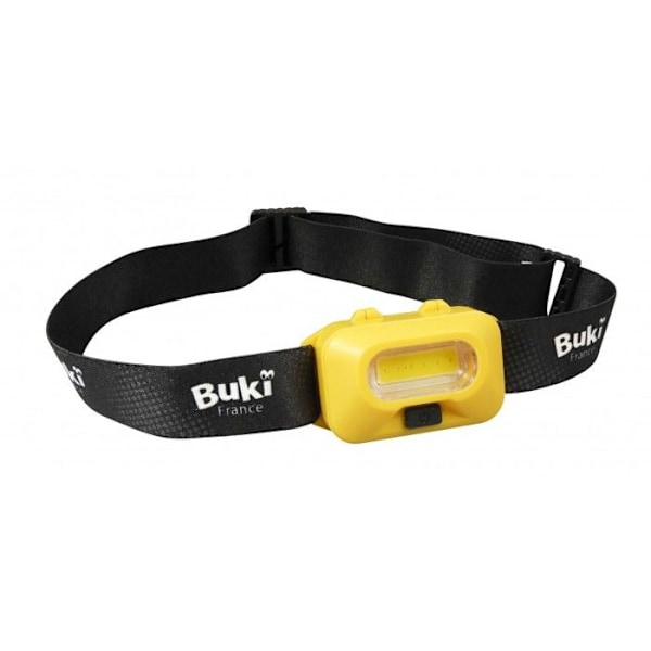 Etuvalaisin - Buki France - Lapsille - 100 lumenia - 3 tilaa - Säädettävä elastinen hihna Gul