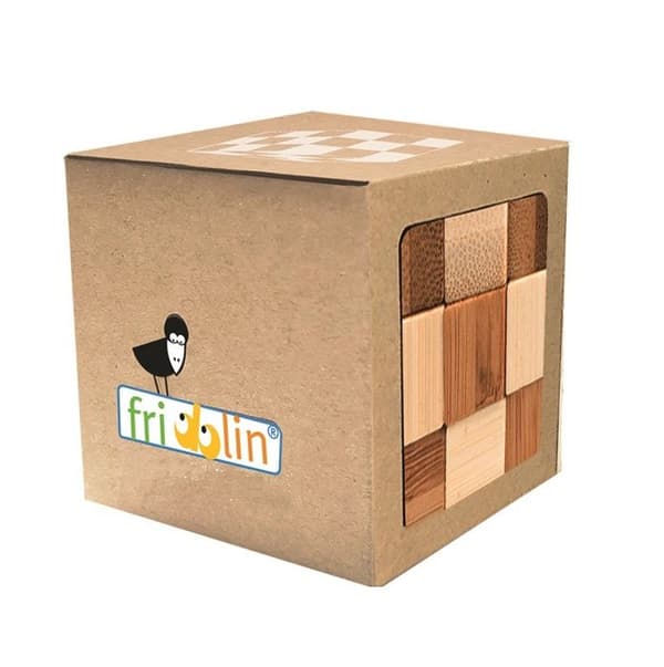 Fridolin - Mini trä orm pussel brun