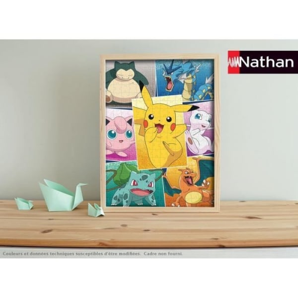 250 bitars pussel - NATHAN - Typer av Pokémon - För barn från 8 år och uppåt