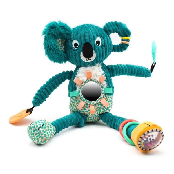 Sanse legetøj - LES DÉGLINGOS - Berlingos koala - Multiactivitet nomade - Genanvendt polyester fyld - 12-24 måneder Blå