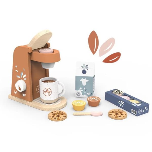 Puu kahvinkeitin tarvikkeilla - SPEEDY MONKEY - SP3012 - Beige - Alkaen 2 vuotta brun