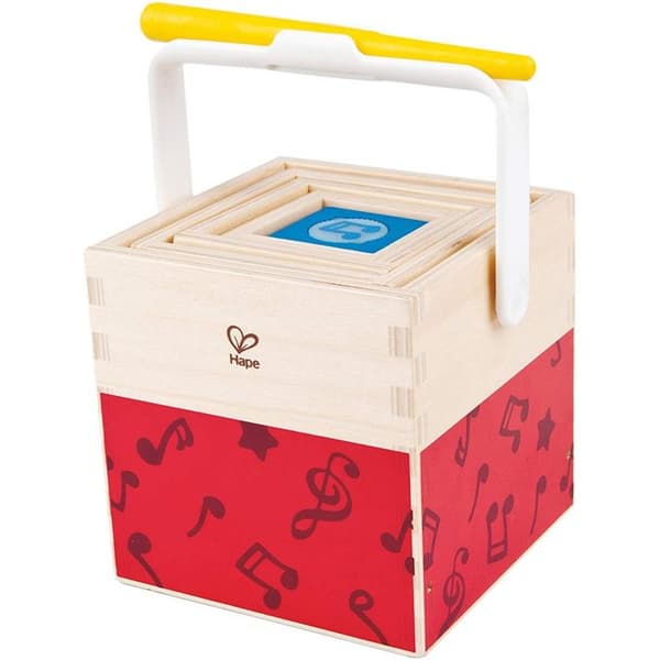 Häckande speldosor - Hape - 5 träinstrument - För barn från 18 månader beige