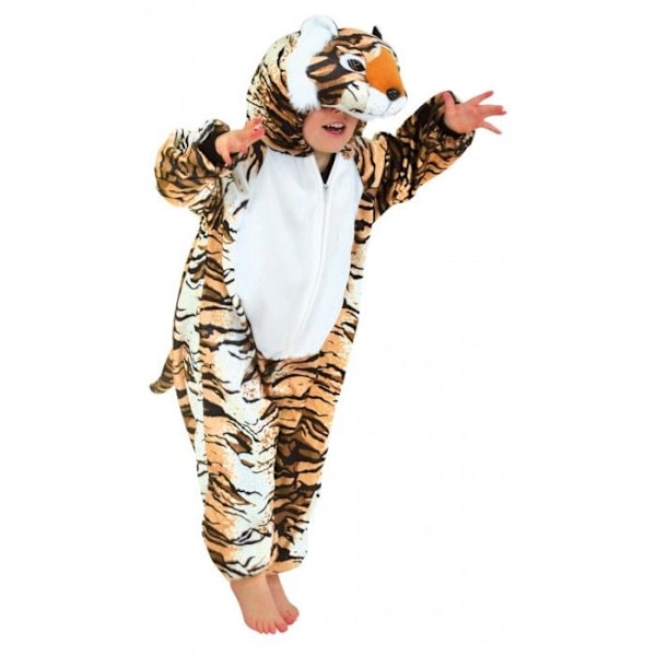 Tigerbarnsdräkt - Djur - Gul - Polyester - 4 år - Pojke Brunt och svart